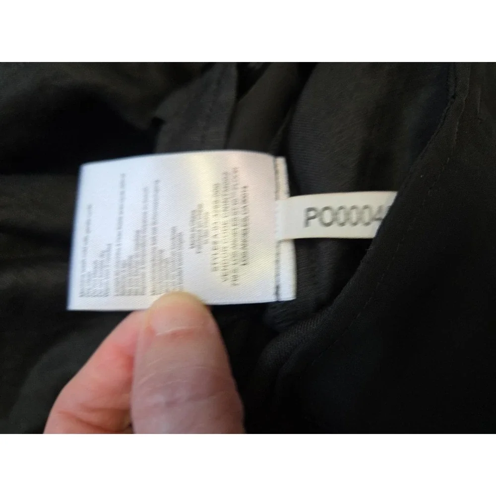 ANINE BING Carrie‎ Linen Blend Size 34 (US 4) Wide Leg High Rise Pant Black